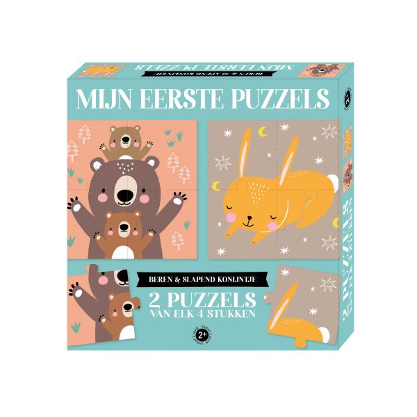Imagebooks My First Puzzle Beren & Slapend Konijntje