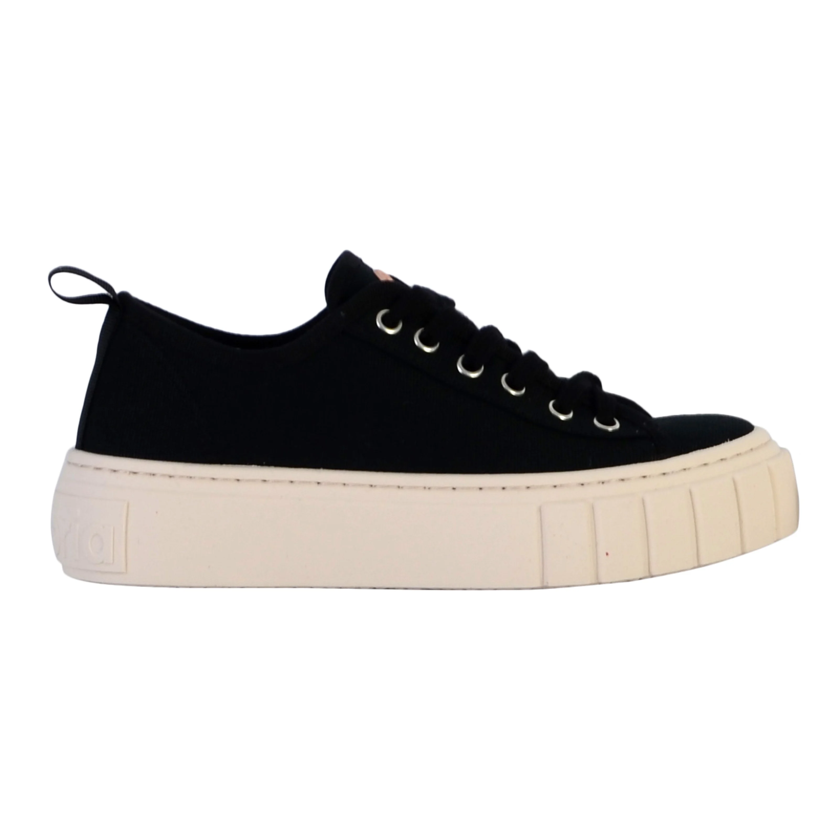 Baskets compensées à lacets | Noir