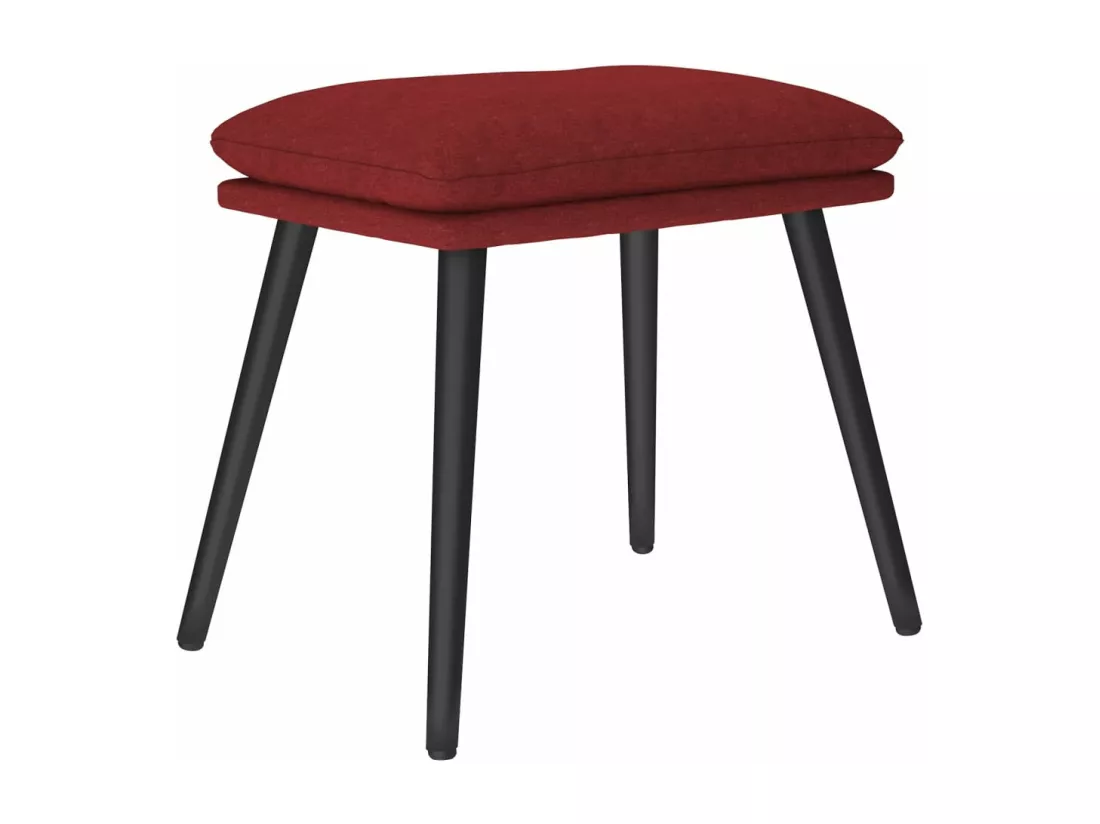 Repose-pied Rouge 45x29,5x35 cm Tissu