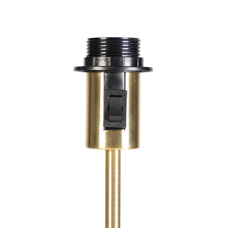 QAZQA - Moderne vintage vloerlamp | Staande lamp | Lamp | Verstelbare lamp Goud | Messing | Messing - Parte | Woonkamer | Slaapkamer - Langwerpig staal - LED-compatibel E27