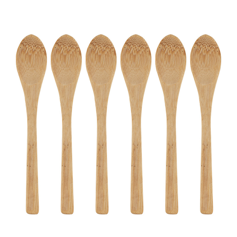 Lepels bamboe - 13.5 cm - set van 6