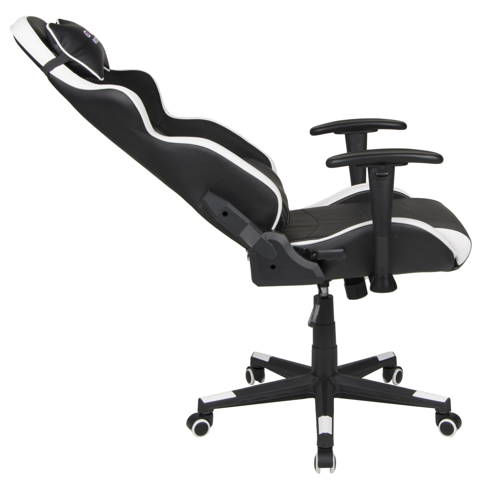 Gaming-Stuhl - schwarz-weiß - höhenverstellbar