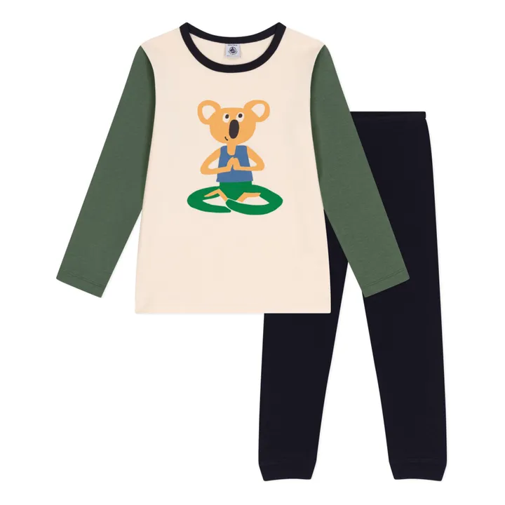 Petit Bateau Ensemble Pyjama Manane Koala | Vert kaki