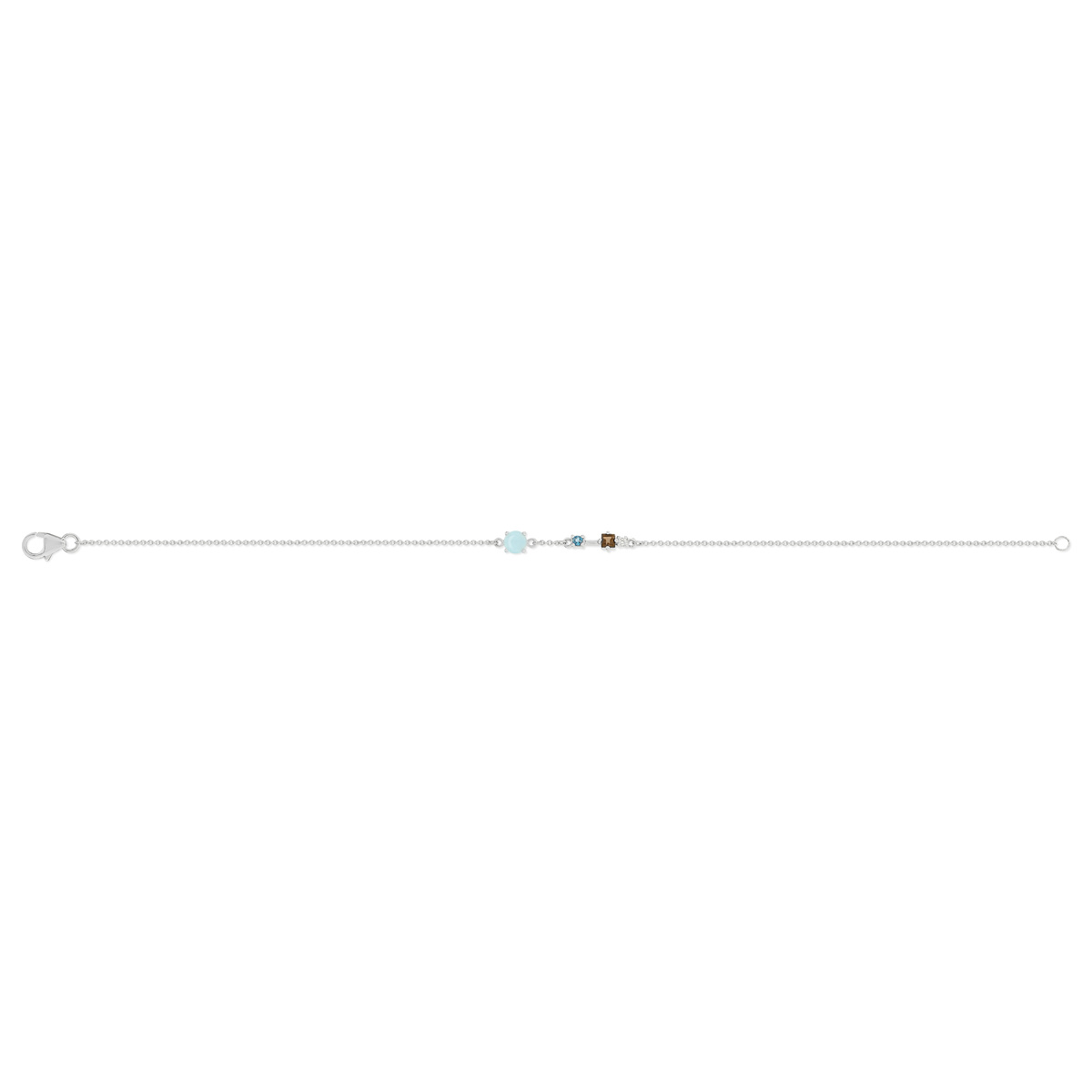 Bracelet MATY Or 375 blanc pierres fines 19 cm