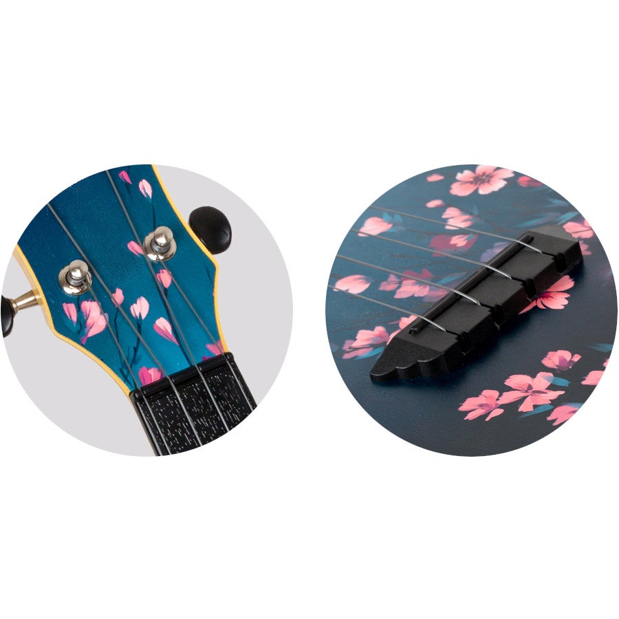 Flight Travel Series TUSL32 Sakura sopraan ukelele met concert scale hals inclusief gigbag