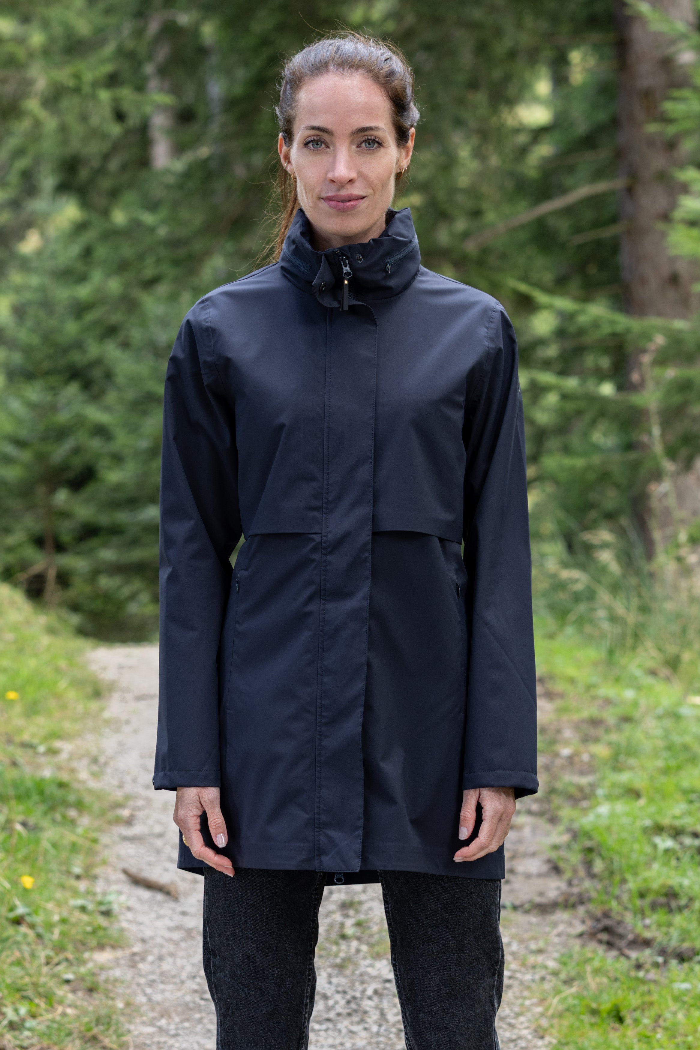 Frauen 3-Lagen Regenmantel Penny dark navy