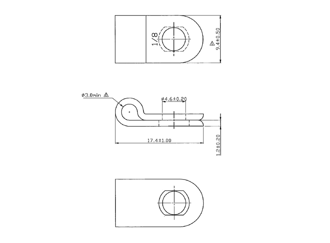 BBA chassis bevestigingsklem (5x stuks) - 3,3 mm 1/8