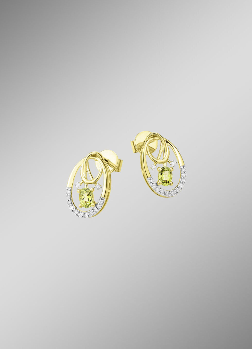 Ohrstecker mit Brillanten und Peridot