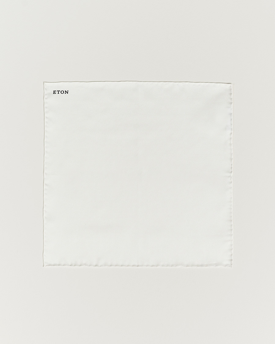 Eton Silk Pocket Square White