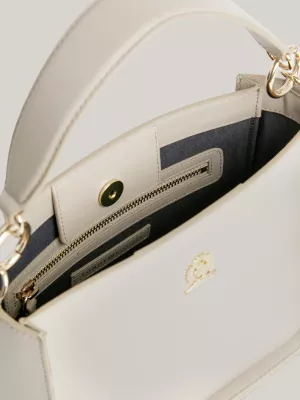 Bolsa tipo saco TH Crest em couro