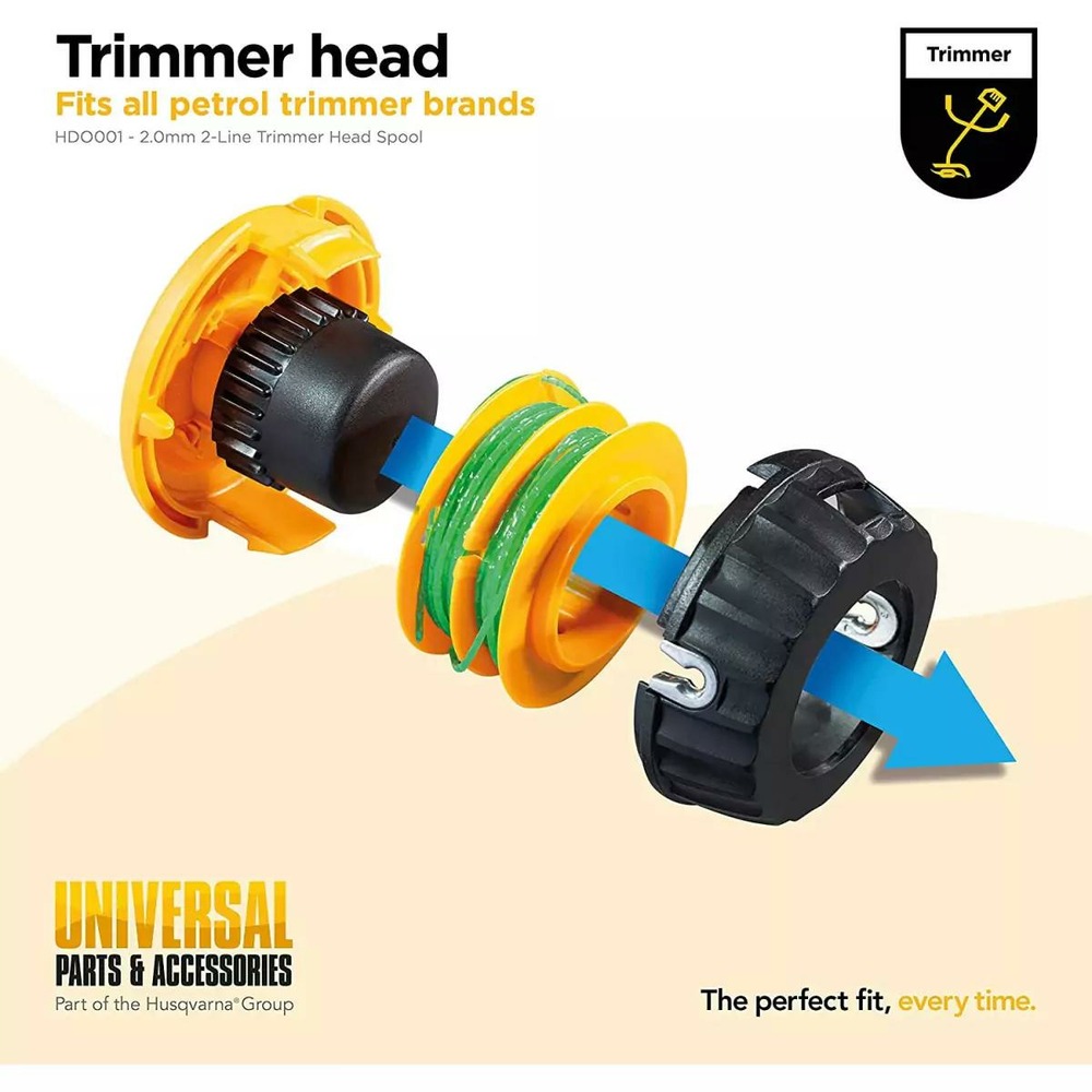 Tête de coupe double fil universal p25 , fil de 2,0 mm x 4m