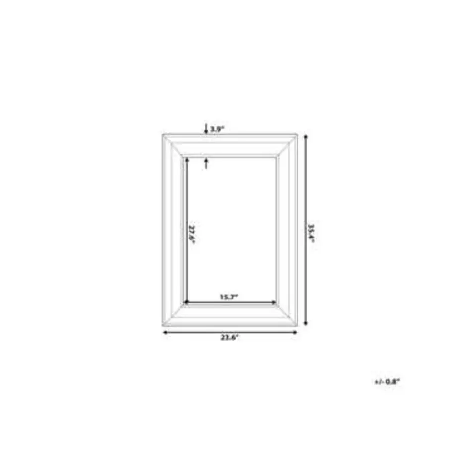LUNEL S - Wandspiegel - Zwart - Synthetisch materiaal