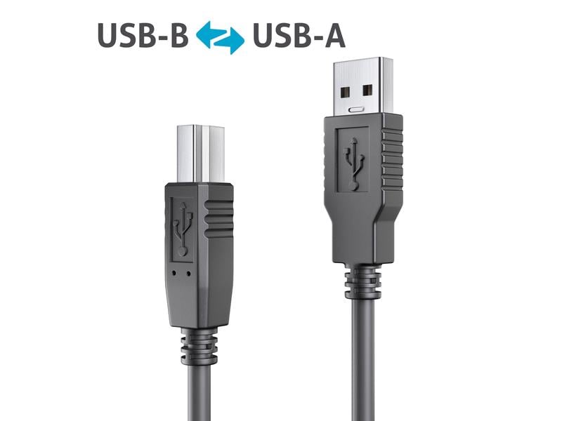 PureLink USB 3.0-Kabel DS3000 aktiv USB A - USB B 10 m Premium Aktives USB 3.2 USB-A / USB-B Kabel – 10.00m