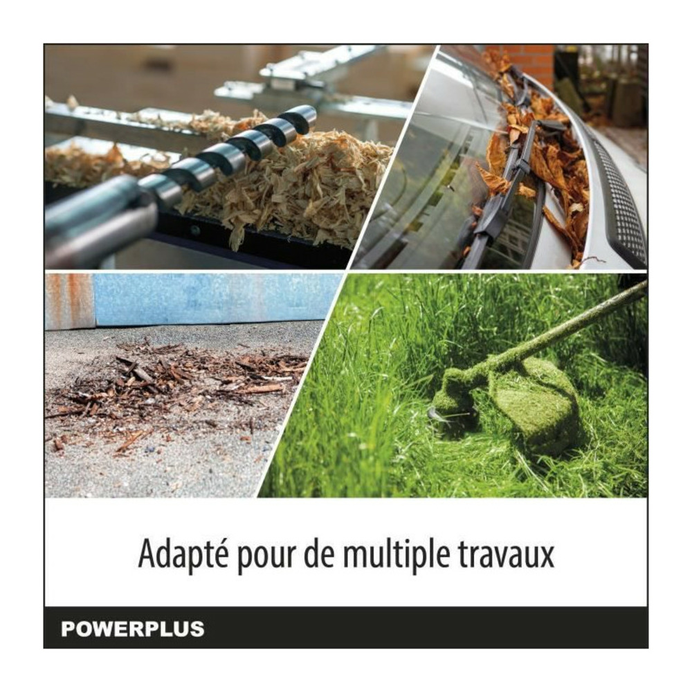 Souffleur de feuilles a batterie 20v dual power powdpg7521 - livré sans batterie ni chargeur