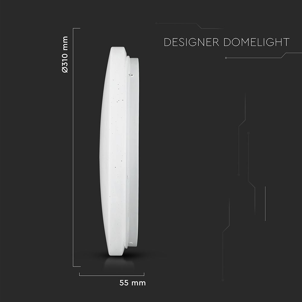 V-TAC VT-8418-SN - Design plafondlampen - Kleurwisselschakelaar - IP20 - Wit - 18W - 1800 lumen -