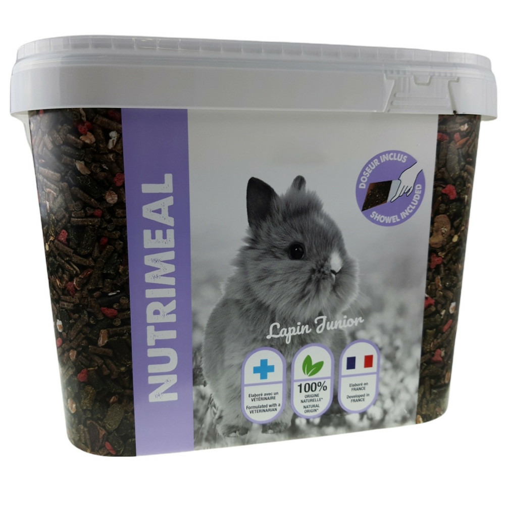 Granulés lapin nain junior (moins de 6mois), nutrimeal seau - 6kg.