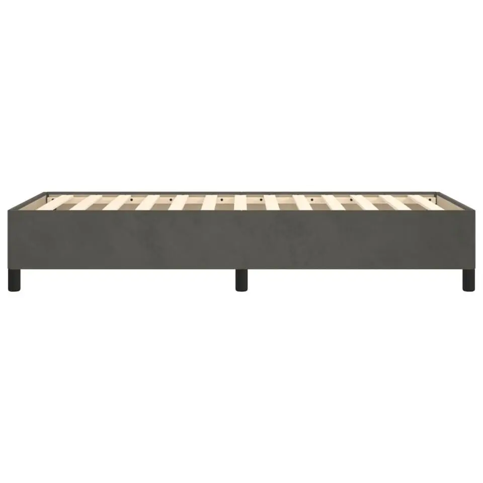 vidaXL - Bed frame zonder matras - Donkergrijs- Fluweel - 90x200 cm
