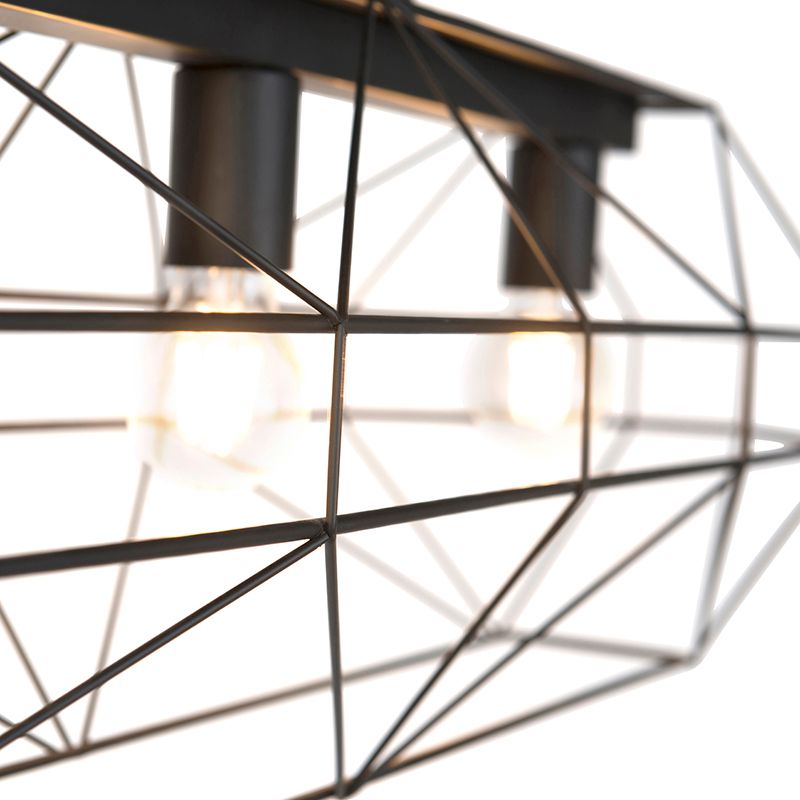 Industriële hanglamp zwart 3-lichts - Carcass