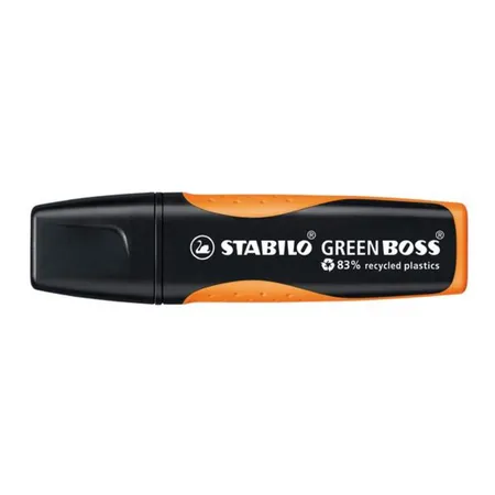 Umweltfreundlicher Textmarker - STABILO GREEN BOSS - Einzelstift - orange