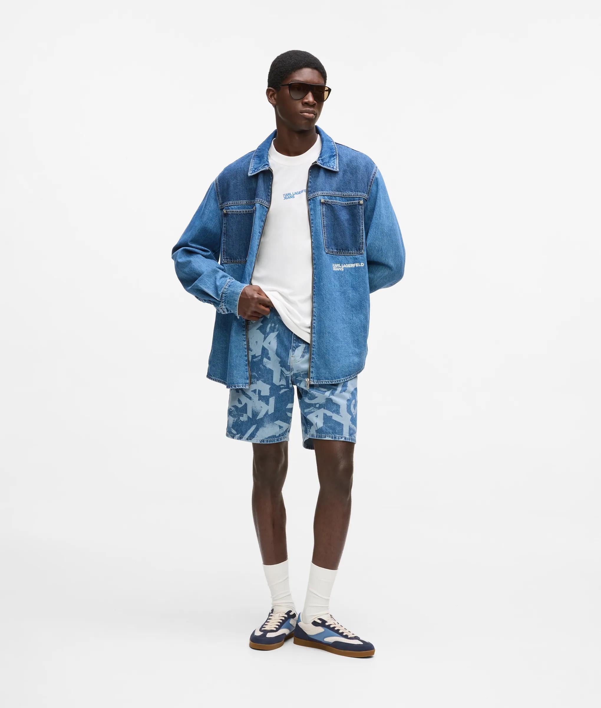 Ontspannen Monogram denim korte broek