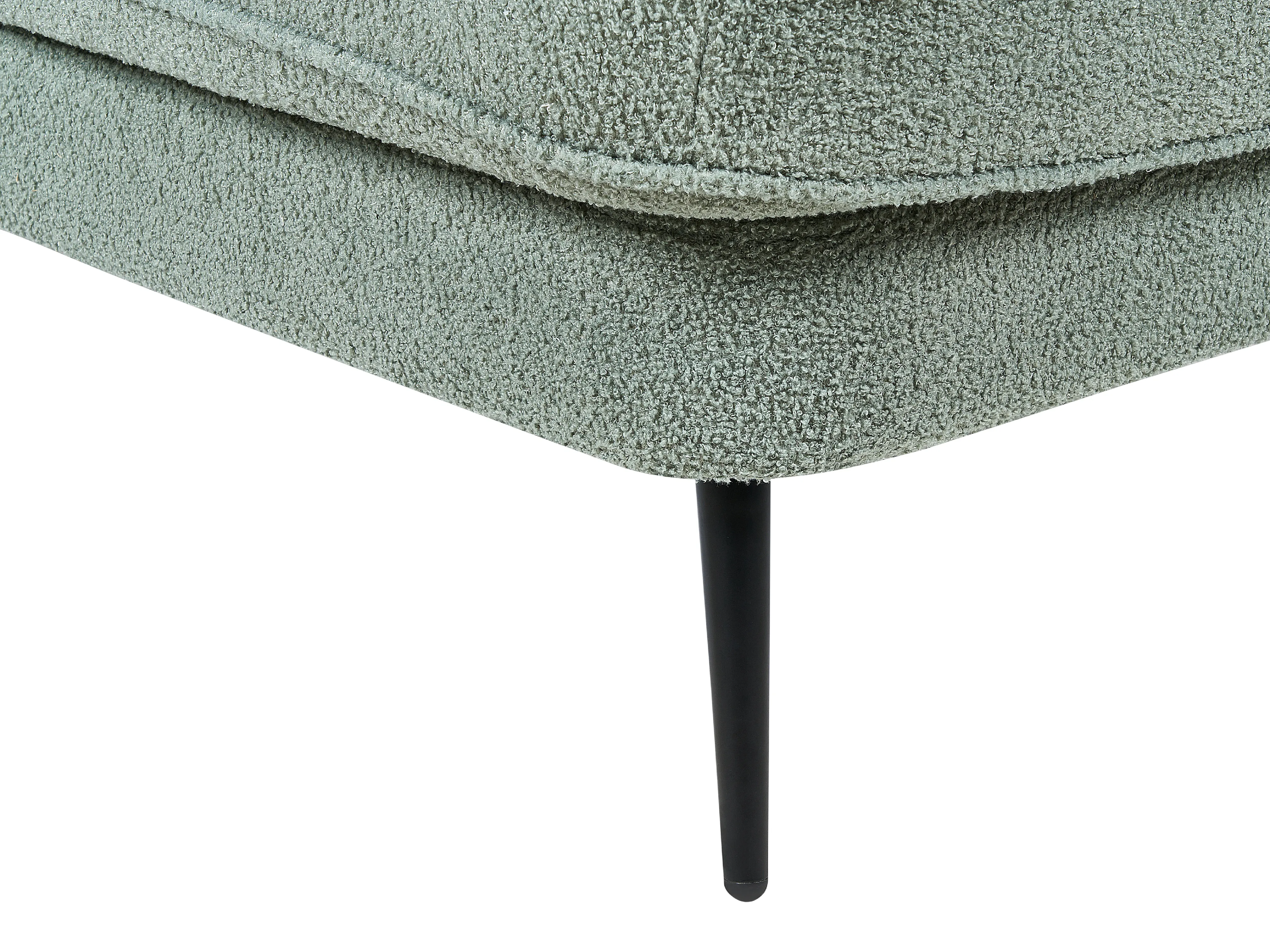 Linkszijdige chaise longue ALLIER Bouclé Groen