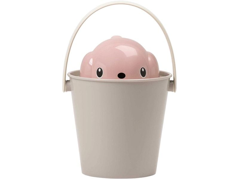 United Pets Futterbehälter Crock Pink/Beige Luftdichter Futterbehälter mit Löffel, ideal zur Aufbewahrung von Trockenfutter und Snacks
