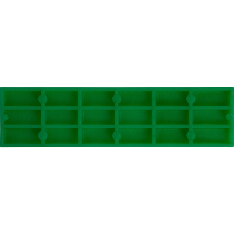 Kunststof rasterblokje 26x5mm Groen