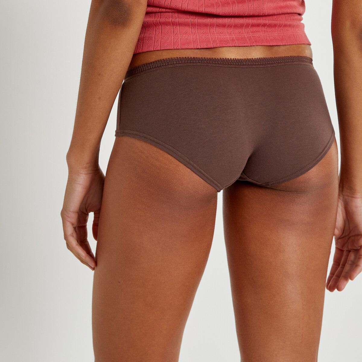 COLEÇÃO LA REDOUTE<br>Conjunto de 3 calças de cintura baixa lisas