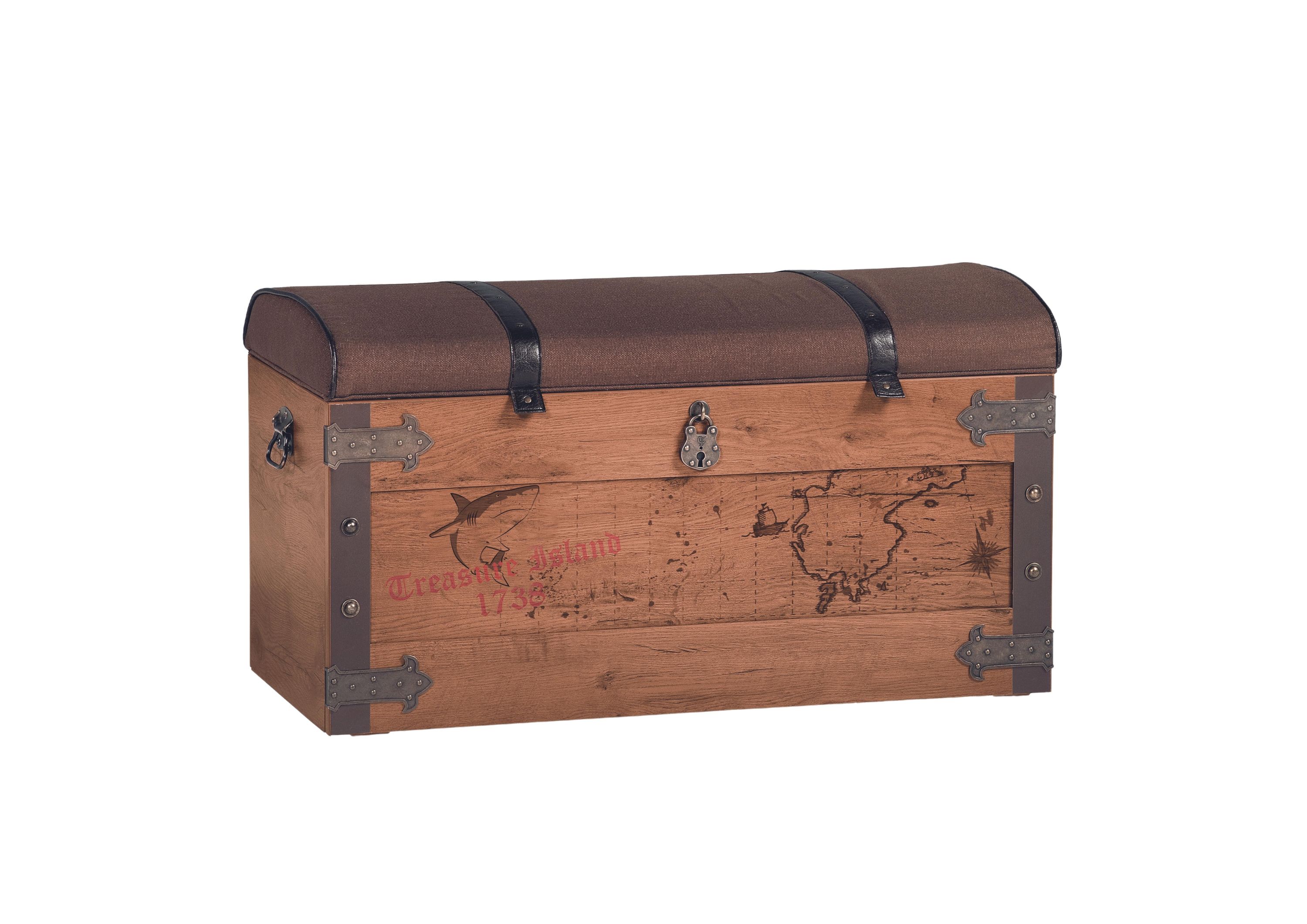 Pirat Spielzeugtruhe Aufbewahrungsbox mit Aufdruck und abnehmbarem Deckel