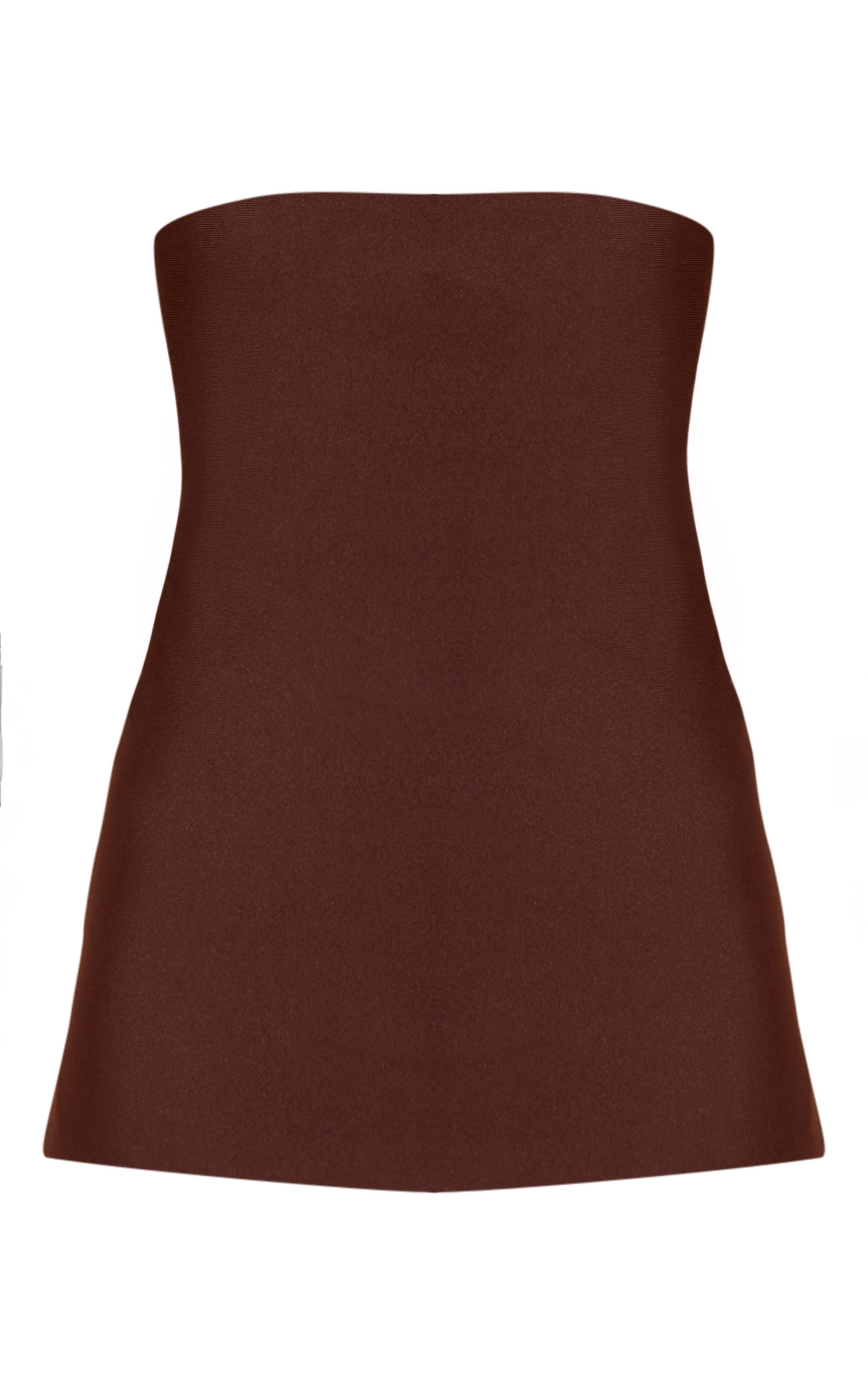 Chocolat Top Bandeau Ajusté En Bandage