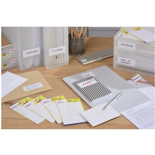 Etiquette adresse permanente 75 x 34 mm Avery blanche - Sachet de 21