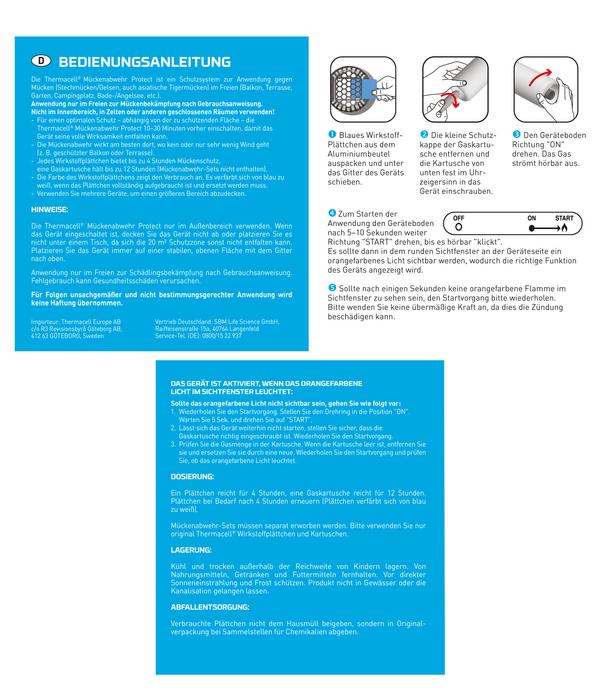 Thermacell Mückenabwehr Protect ohne