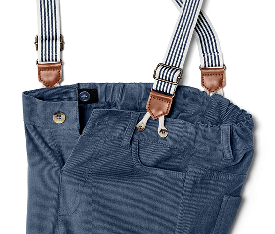 Kinder-Cordhose mit abnehmbaren Hosenträgern