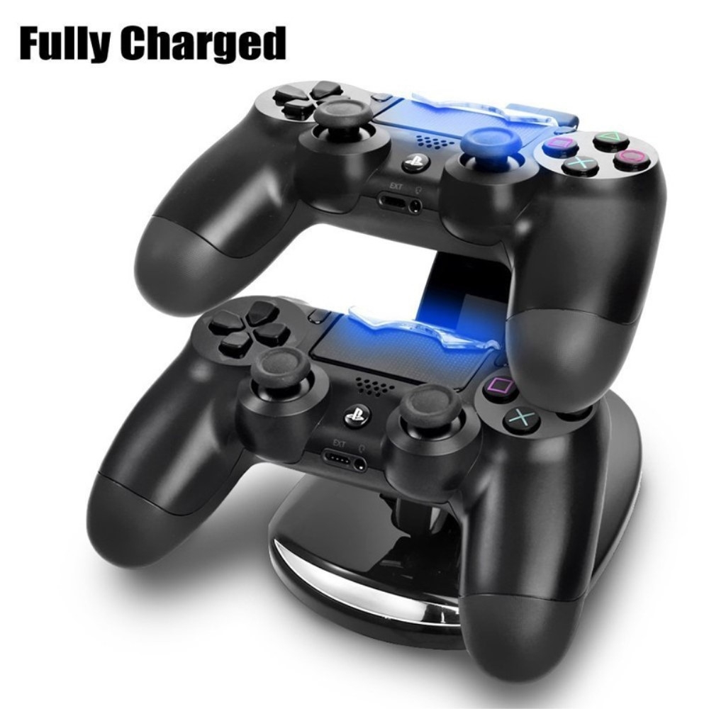 Sony PlayStation 4 Controller Dual Ladestation Docking Halter mit LED Ladeanzeige - Schwarz