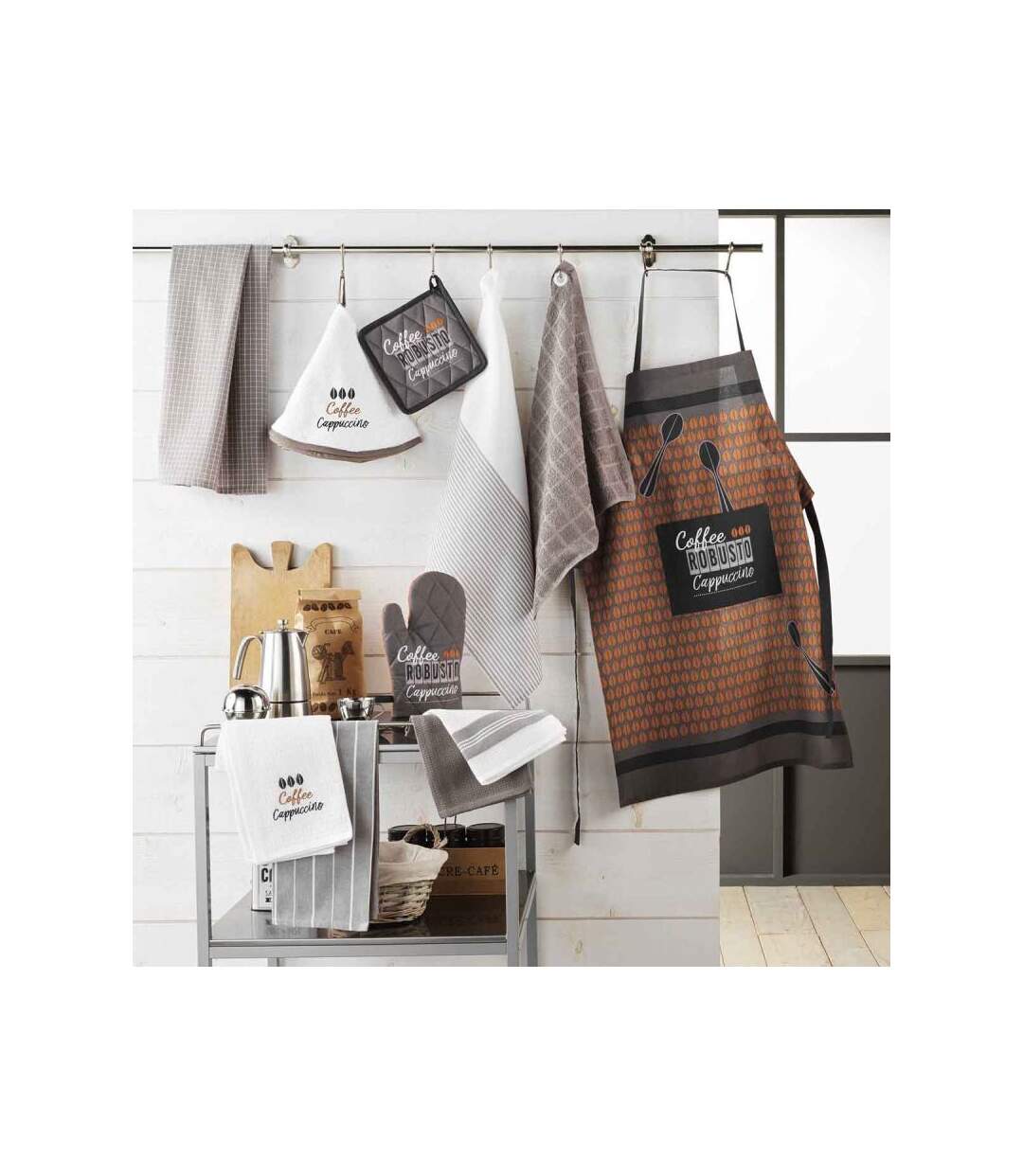 Tablier de Cuisine Cappuccino 84cm Marron