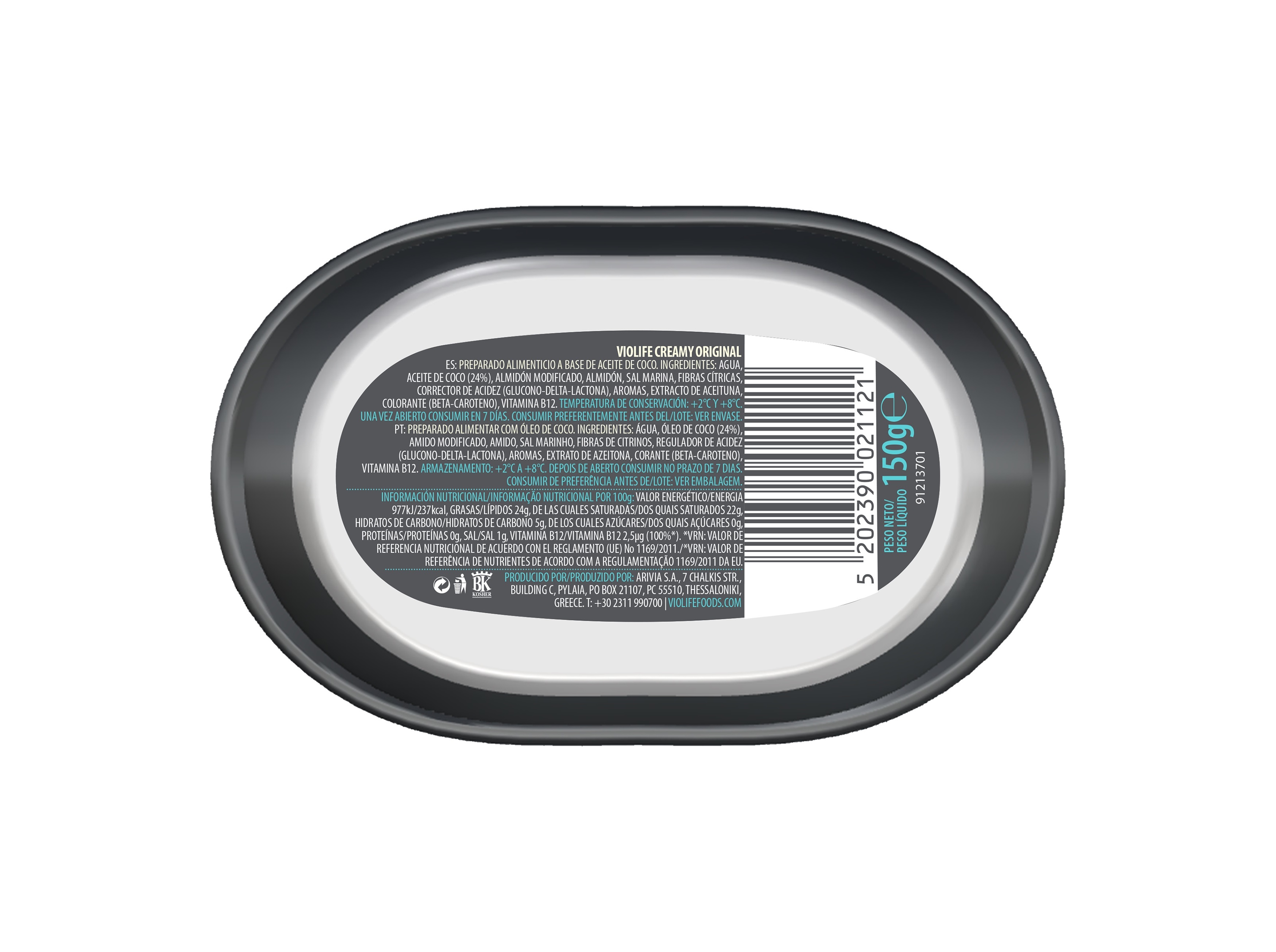 CREME VEGAN PARA BARRAR VIOLIFE 150G