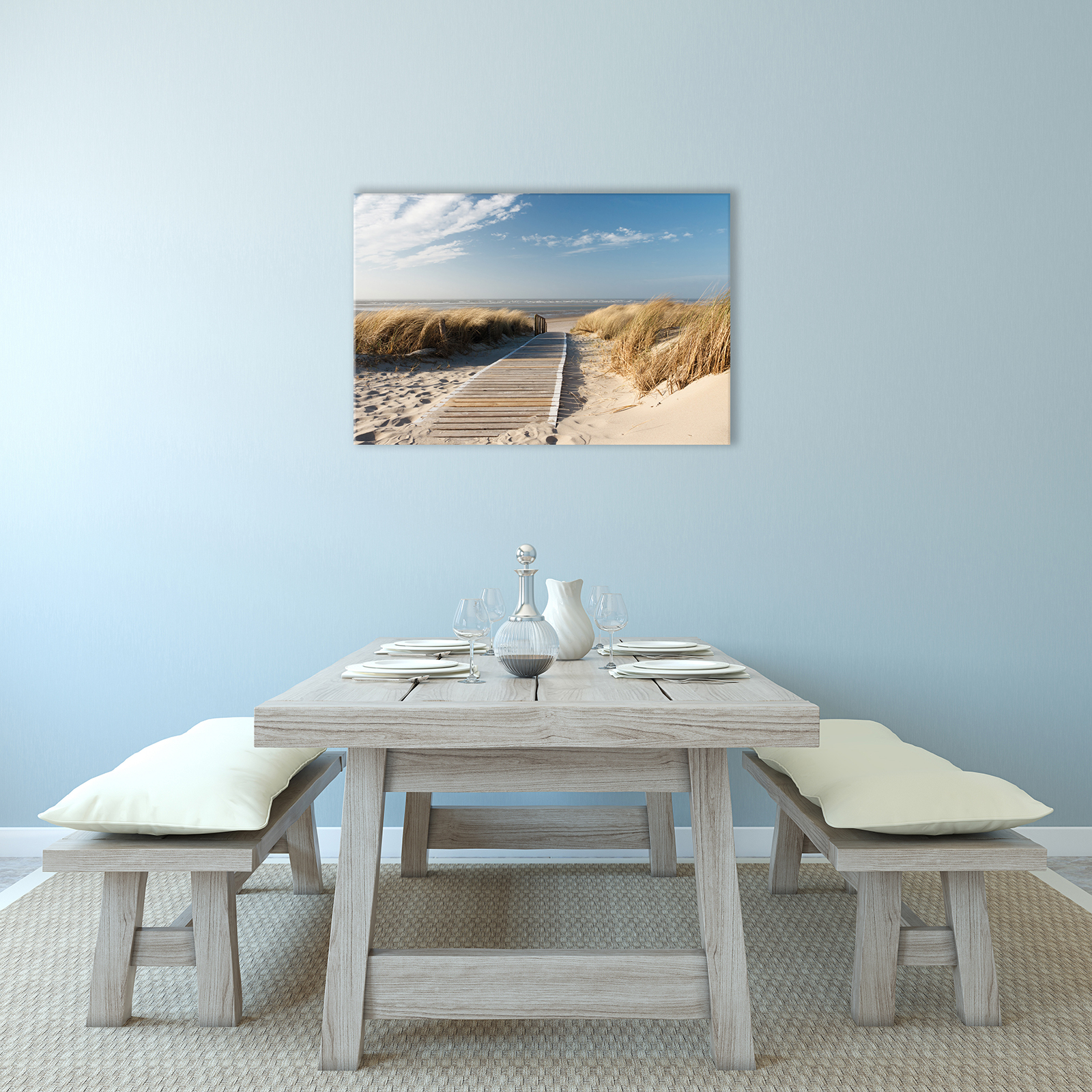 Keilrahmenbild STRAND - multicolor - 60x90 cm