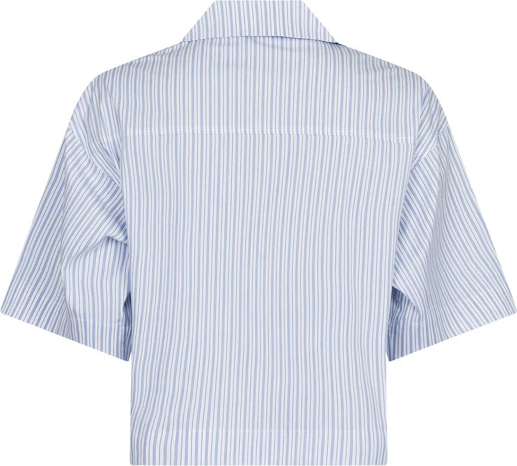 Neo Noir Ginna Stripe Shirt Light blue