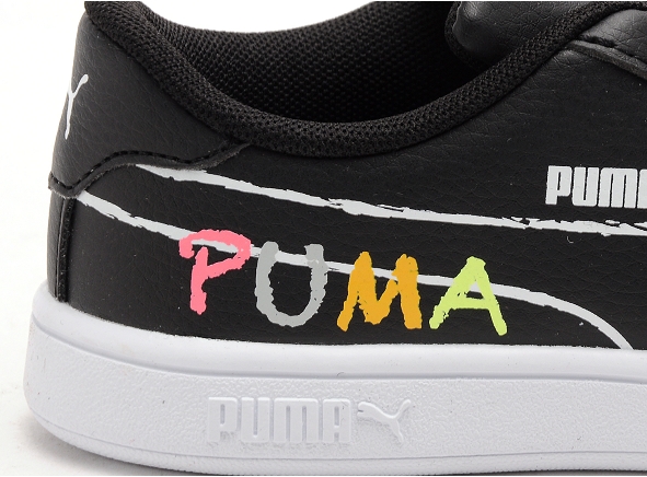 Puma basses enfant inf smash v2 homesc fille noir