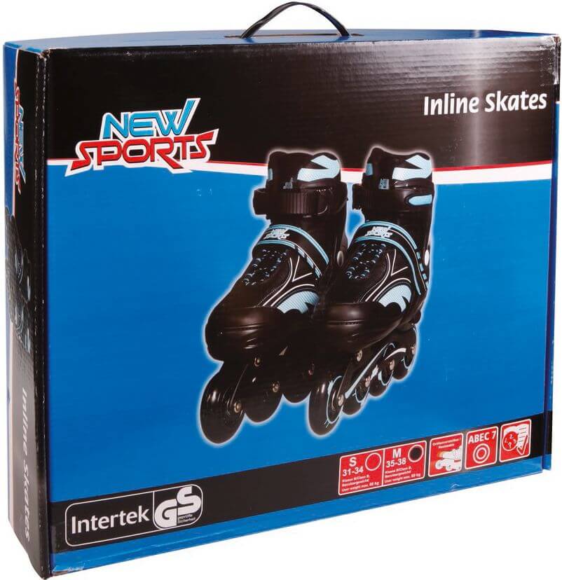 New Sports Inliner Blau, ABEC 7, Größe 35 - 38