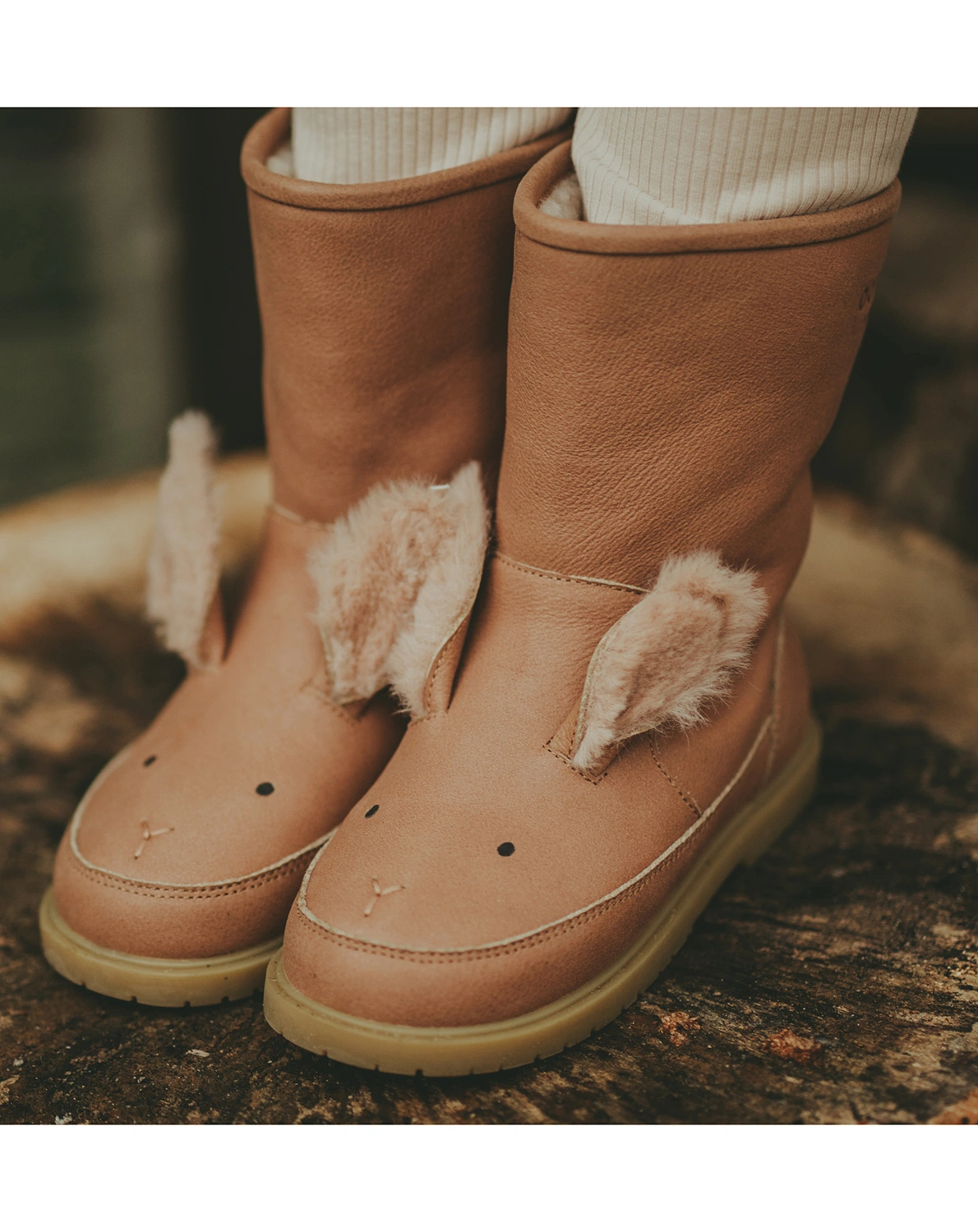 Stiefel WADUDU EXCLUSIVE - FLUFFY BUNNY gefüttert in hazelnut