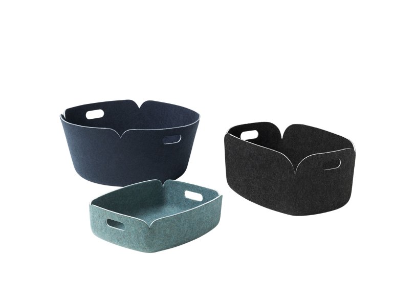 Muuto Restore Round opbergmand grijs