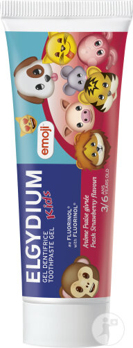 Oral Care Elgydium Kids Dentifrice Emoji Arôme Fraise Givrée  Enfants De 3 À 6 Ans 50ml