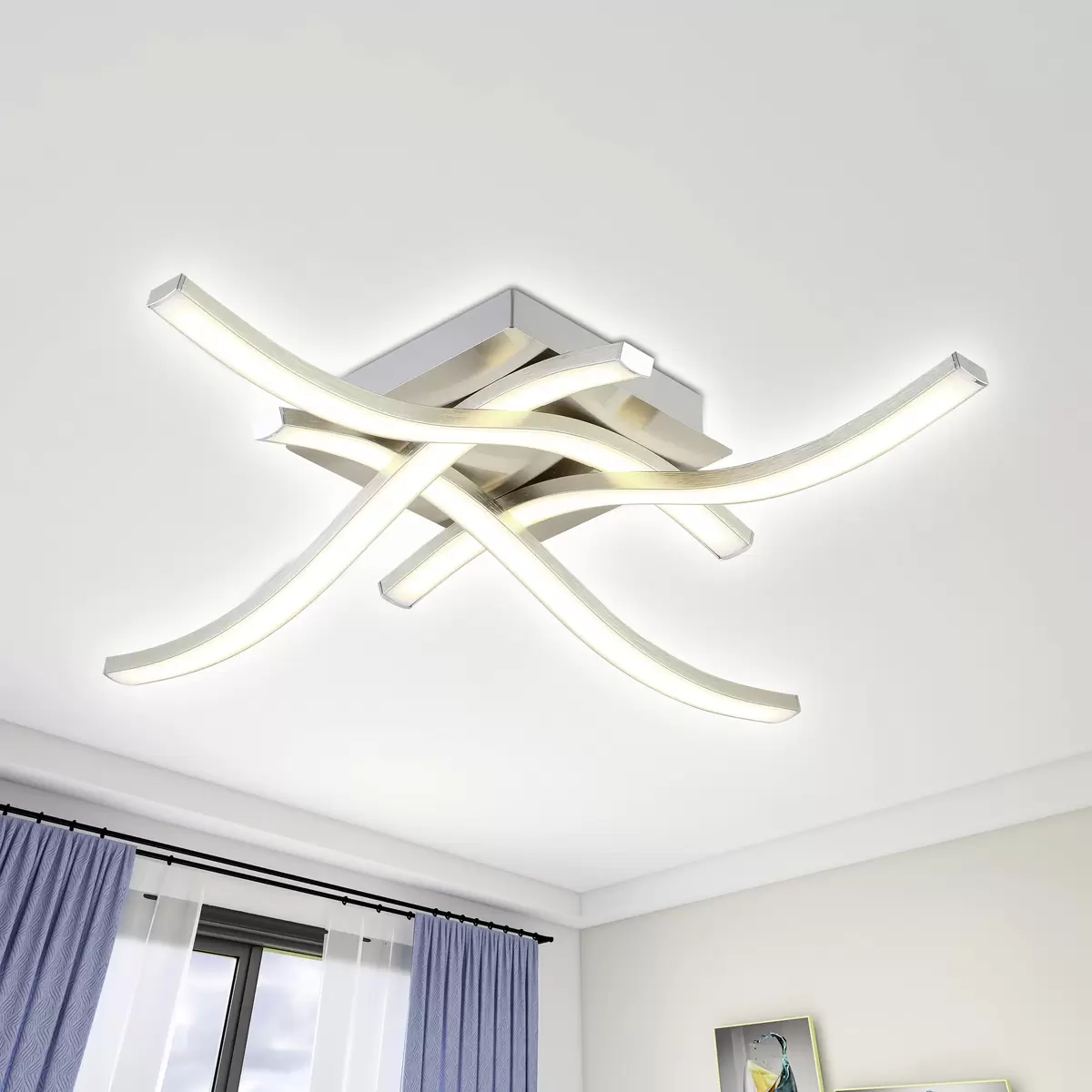 LED-Deckenleuchte Sana Silber