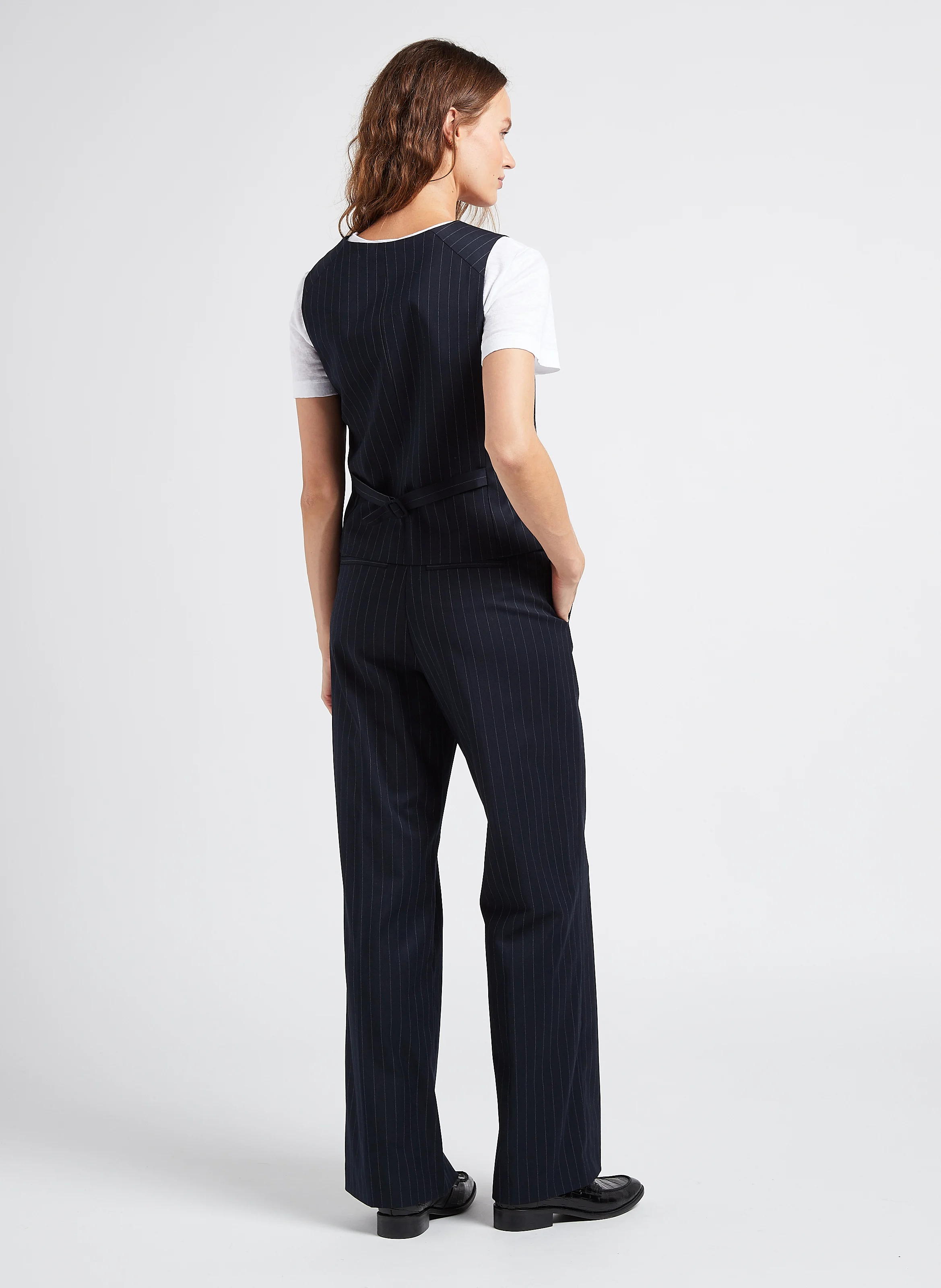 LAYLA - Pantalon taille haute large| Bleu