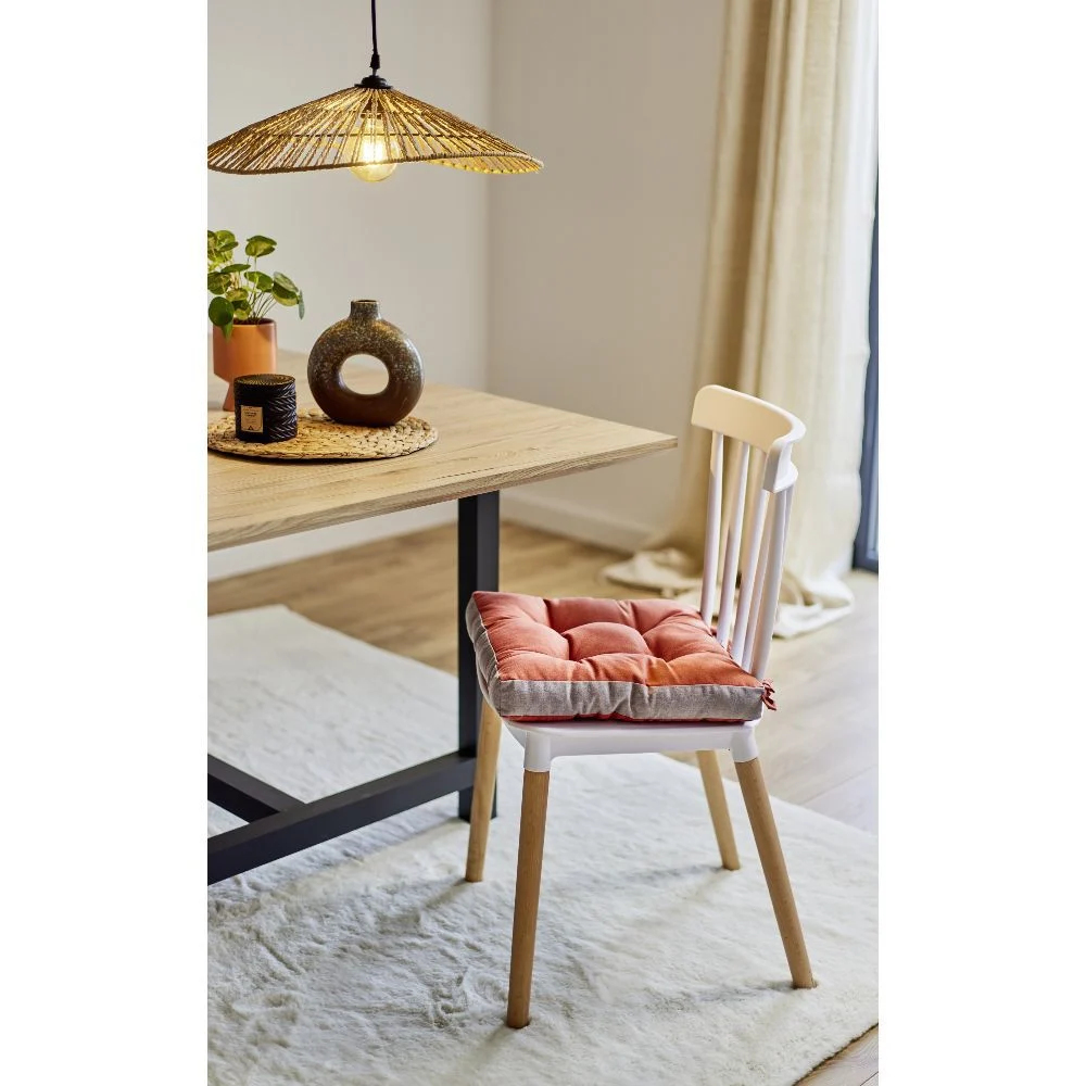 Dessus de chaise matelassé à nouettes 38x38xép5cm