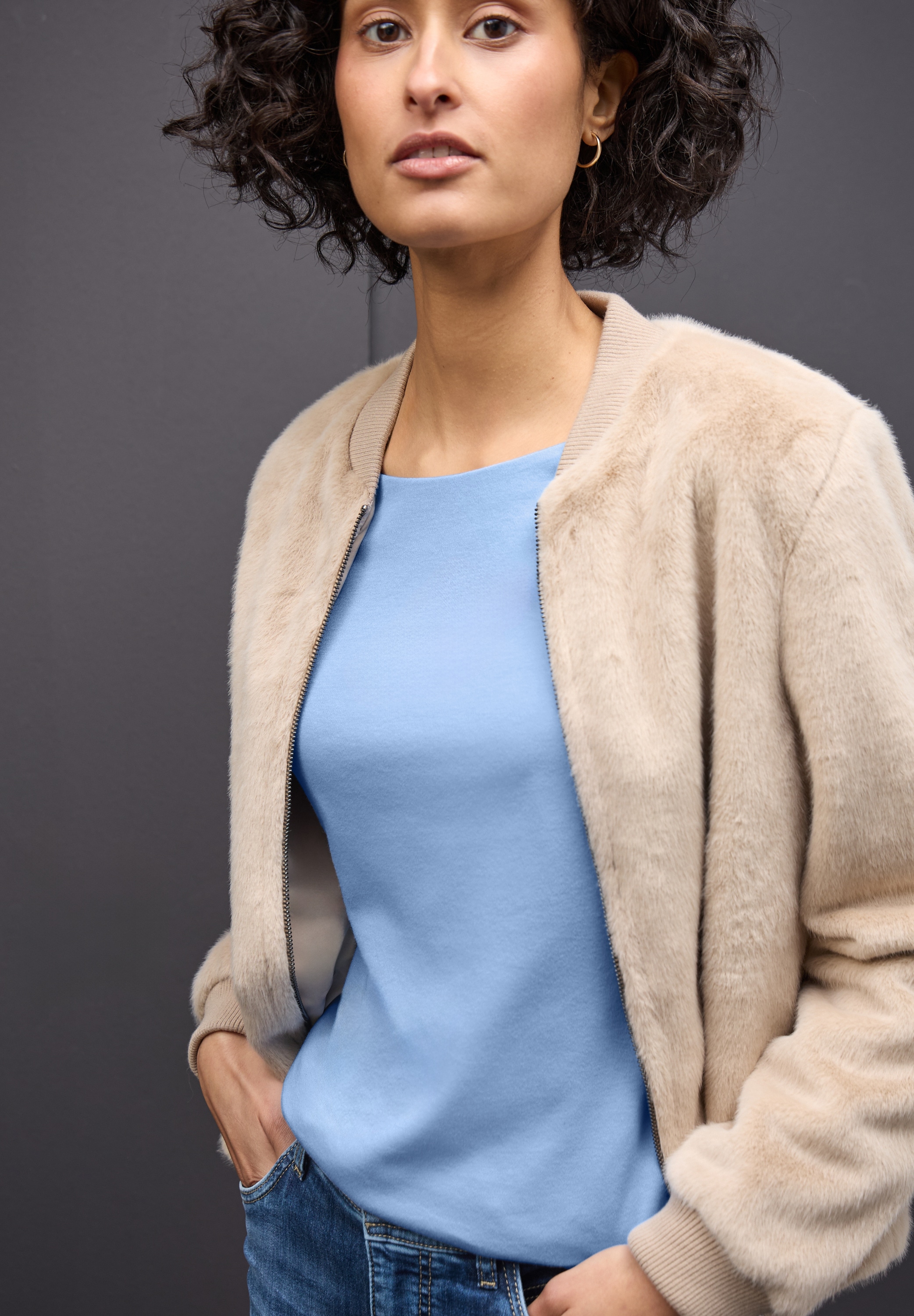 STREET ONE Langarmshirt »Style Lanea«, mit U-Boot Ausschnitt