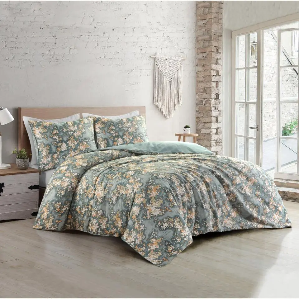 Papillon dekbedovertrek Aurora - 200x200/220 cm - Groen