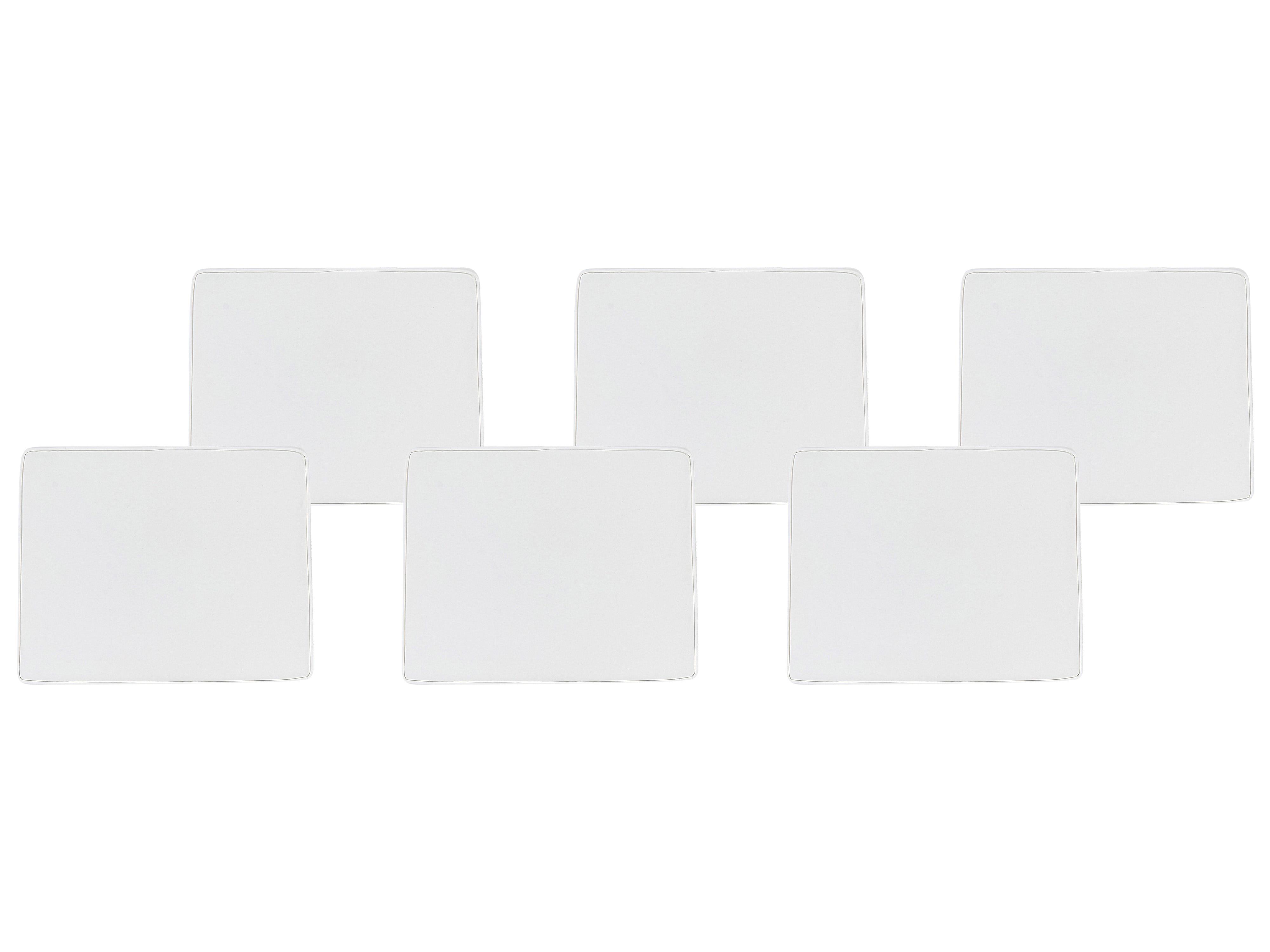 Set van 6 tuinzitkussens TOLVE 39 x 31 cm Gebroken wit