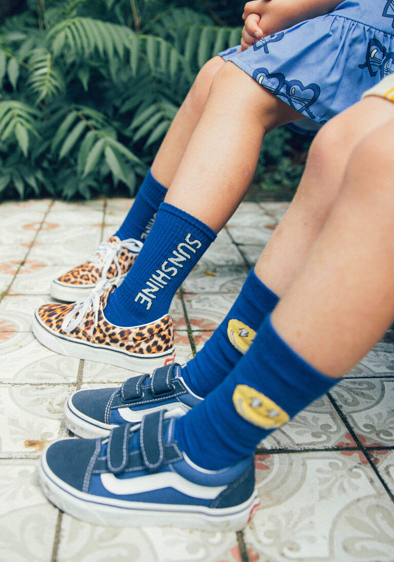 CARLIJNQ donkerblauwe carlijnq sokken smilies - socks
